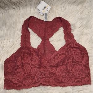 NWT Free People Galloon Lace Racerback